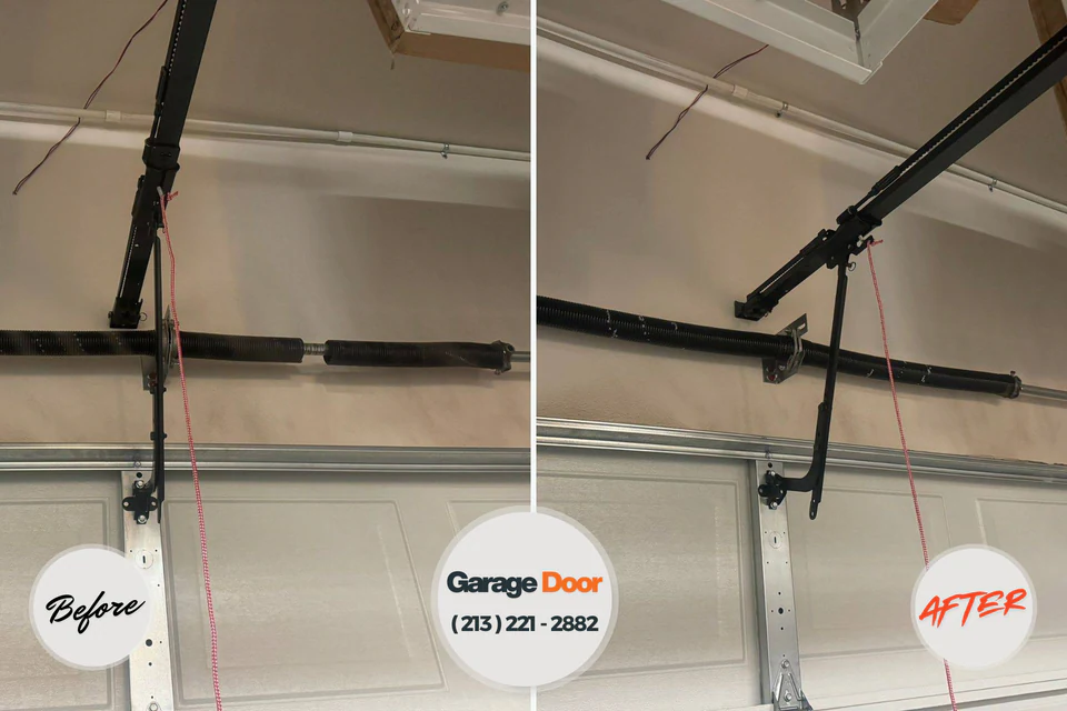 Before and after: garage door repair Lordstown, OH